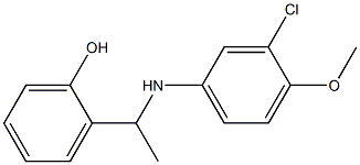 2-{1-[(3-chloro-4-methoxyphenyl)amino]ethyl}phenol Struktur