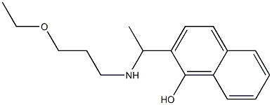 2-{1-[(3-ethoxypropyl)amino]ethyl}naphthalen-1-ol Struktur