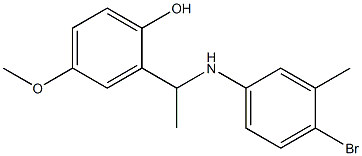 2-{1-[(4-bromo-3-methylphenyl)amino]ethyl}-4-methoxyphenol Struktur