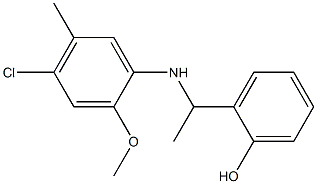 2-{1-[(4-chloro-2-methoxy-5-methylphenyl)amino]ethyl}phenol Struktur