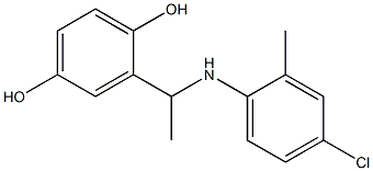 2-{1-[(4-chloro-2-methylphenyl)amino]ethyl}benzene-1,4-diol Struktur