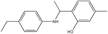 2-{1-[(4-ethylphenyl)amino]ethyl}-5-methylphenol Struktur