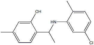 2-{1-[(5-chloro-2-methylphenyl)amino]ethyl}-5-methylphenol Struktur