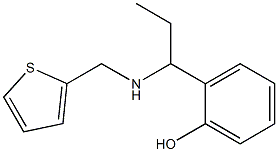 2-{1-[(thiophen-2-ylmethyl)amino]propyl}phenol Struktur