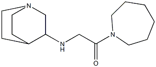 2-{1-azabicyclo[2.2.2]octan-3-ylamino}-1-(azepan-1-yl)ethan-1-one Struktur