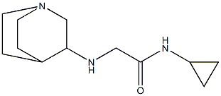 2-{1-azabicyclo[2.2.2]octan-3-ylamino}-N-cyclopropylacetamide Struktur