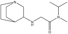 2-{1-azabicyclo[2.2.2]octan-3-ylamino}-N-methyl-N-(propan-2-yl)acetamide Struktur