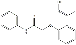 2-{2-[(1E)-N-hydroxyethanimidoyl]phenoxy}-N-phenylacetamide Struktur