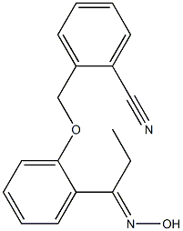 2-{2-[1-(hydroxyimino)propyl]phenoxymethyl}benzonitrile Struktur