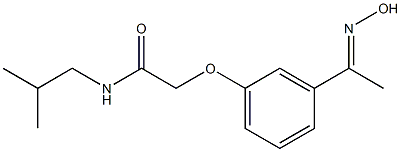 2-{3-[(1E)-N-hydroxyethanimidoyl]phenoxy}-N-isobutylacetamide Struktur