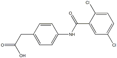 2-{4-[(2,5-dichlorobenzene)amido]phenyl}acetic acid Struktur