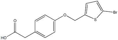 2-{4-[(5-bromothiophen-2-yl)methoxy]phenyl}acetic acid Struktur