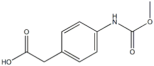 2-{4-[(methoxycarbonyl)amino]phenyl}acetic acid Struktur