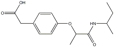 2-{4-[1-(butan-2-ylcarbamoyl)ethoxy]phenyl}acetic acid Struktur