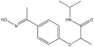 2-{4-[1-(hydroxyimino)ethyl]phenoxy}-N-(propan-2-yl)propanamide Struktur