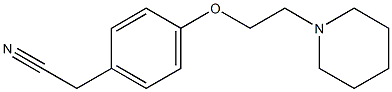 2-{4-[2-(piperidin-1-yl)ethoxy]phenyl}acetonitrile Struktur