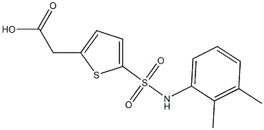 2-{5-[(2,3-dimethylphenyl)sulfamoyl]thiophen-2-yl}acetic acid Struktur