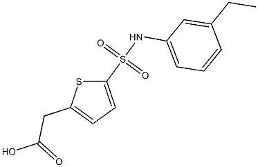 2-{5-[(3-ethylphenyl)sulfamoyl]thiophen-2-yl}acetic acid Struktur