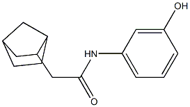 2-{bicyclo[2.2.1]heptan-2-yl}-N-(3-hydroxyphenyl)acetamide Struktur