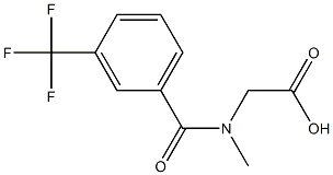 2-{N-methyl[3-(trifluoromethyl)phenyl]formamido}acetic acid Struktur