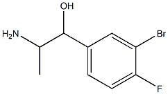 2-amino-1-(3-bromo-4-fluorophenyl)propan-1-ol Struktur