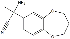 2-amino-2-(3,4-dihydro-2H-1,5-benzodioxepin-7-yl)propanenitrile Struktur