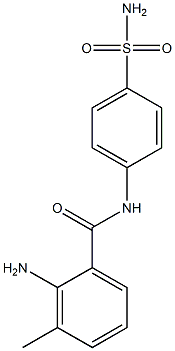 2-amino-3-methyl-N-(4-sulfamoylphenyl)benzamide Struktur