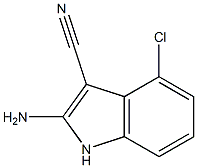 2-amino-4-chloro-1H-indole-3-carbonitrile Struktur