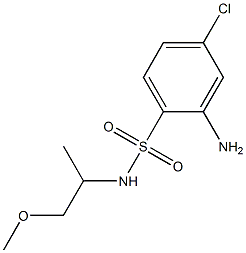 2-amino-4-chloro-N-(1-methoxypropan-2-yl)benzene-1-sulfonamide Struktur