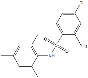 2-amino-4-chloro-N-(2,4,6-trimethylphenyl)benzene-1-sulfonamide Struktur