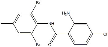 2-amino-4-chloro-N-(2,6-dibromo-4-methylphenyl)benzamide Struktur