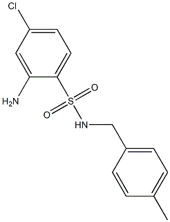 2-amino-4-chloro-N-[(4-methylphenyl)methyl]benzene-1-sulfonamide Struktur