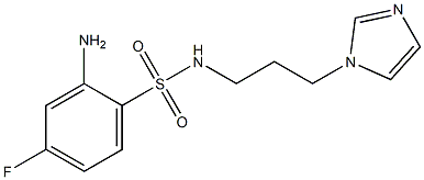 2-amino-4-fluoro-N-[3-(1H-imidazol-1-yl)propyl]benzene-1-sulfonamide Struktur