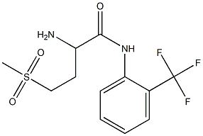 2-amino-4-methanesulfonyl-N-[2-(trifluoromethyl)phenyl]butanamide Struktur