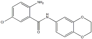 2-amino-5-chloro-N-(2,3-dihydro-1,4-benzodioxin-6-yl)benzamide Struktur