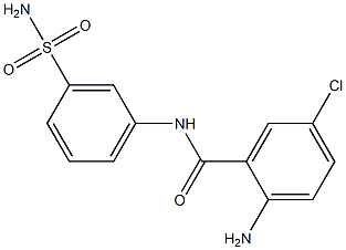 2-amino-5-chloro-N-(3-sulfamoylphenyl)benzamide Struktur