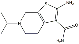 2-amino-6-isopropyl-4,5,6,7-tetrahydrothieno[2,3-c]pyridine-3-carboxamide Struktur