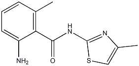 2-amino-6-methyl-N-(4-methyl-1,3-thiazol-2-yl)benzamide Struktur