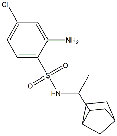 2-amino-N-(1-{bicyclo[2.2.1]heptan-2-yl}ethyl)-4-chlorobenzene-1-sulfonamide Struktur