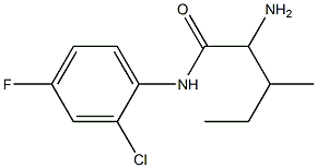 2-amino-N-(2-chloro-4-fluorophenyl)-3-methylpentanamide Struktur