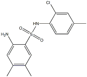 2-amino-N-(2-chloro-4-methylphenyl)-4,5-dimethylbenzene-1-sulfonamide Struktur