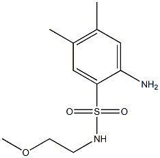 2-amino-N-(2-methoxyethyl)-4,5-dimethylbenzene-1-sulfonamide Struktur