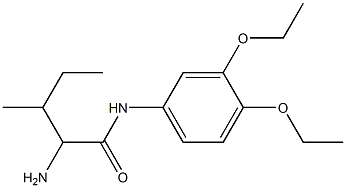 2-amino-N-(3,4-diethoxyphenyl)-3-methylpentanamide Struktur