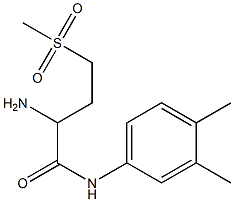 2-amino-N-(3,4-dimethylphenyl)-4-(methylsulfonyl)butanamide Struktur