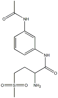 2-amino-N-(3-acetamidophenyl)-4-methanesulfonylbutanamide Struktur