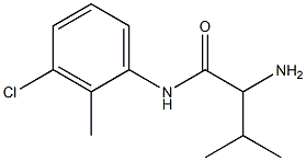 2-amino-N-(3-chloro-2-methylphenyl)-3-methylbutanamide Struktur