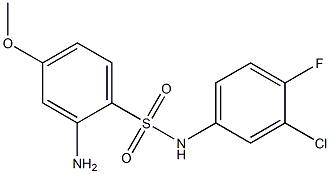 2-amino-N-(3-chloro-4-fluorophenyl)-4-methoxybenzene-1-sulfonamide Struktur