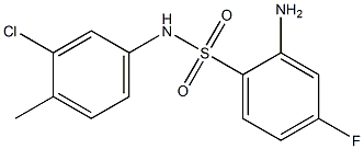 2-amino-N-(3-chloro-4-methylphenyl)-4-fluorobenzene-1-sulfonamide Struktur