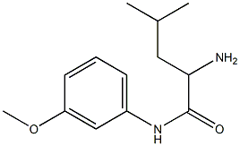 2-amino-N-(3-methoxyphenyl)-4-methylpentanamide Struktur