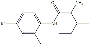 2-amino-N-(4-bromo-2-methylphenyl)-3-methylpentanamide Struktur